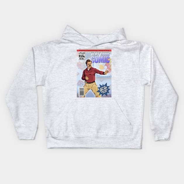 Ron Swanson's Very Good Comic Kids Hoodie by Sherb_Art